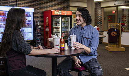 Students in Cougar Corner