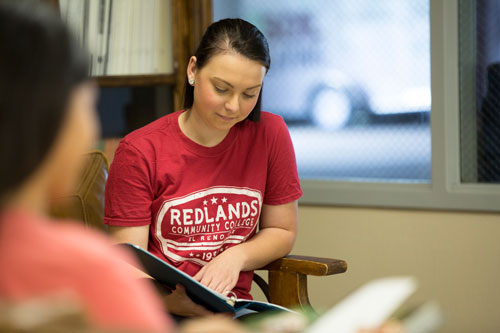 woman studying