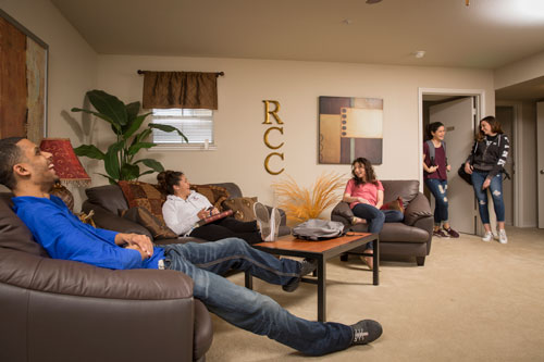 students in a common room