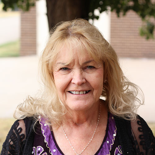 Woman with long blonde hair