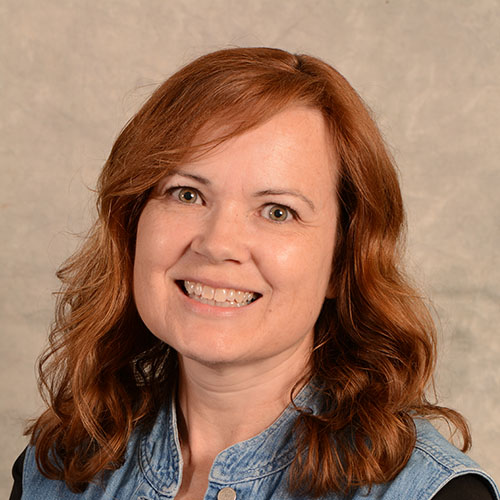 Woman with long red hair